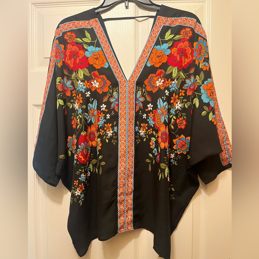 Black Floral Blouse